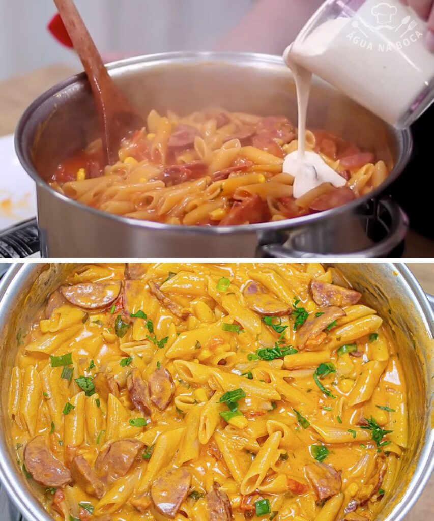 Fiz Esse Macarrão Cremoso Em Uma Panela Só E A Família Toda Adorou