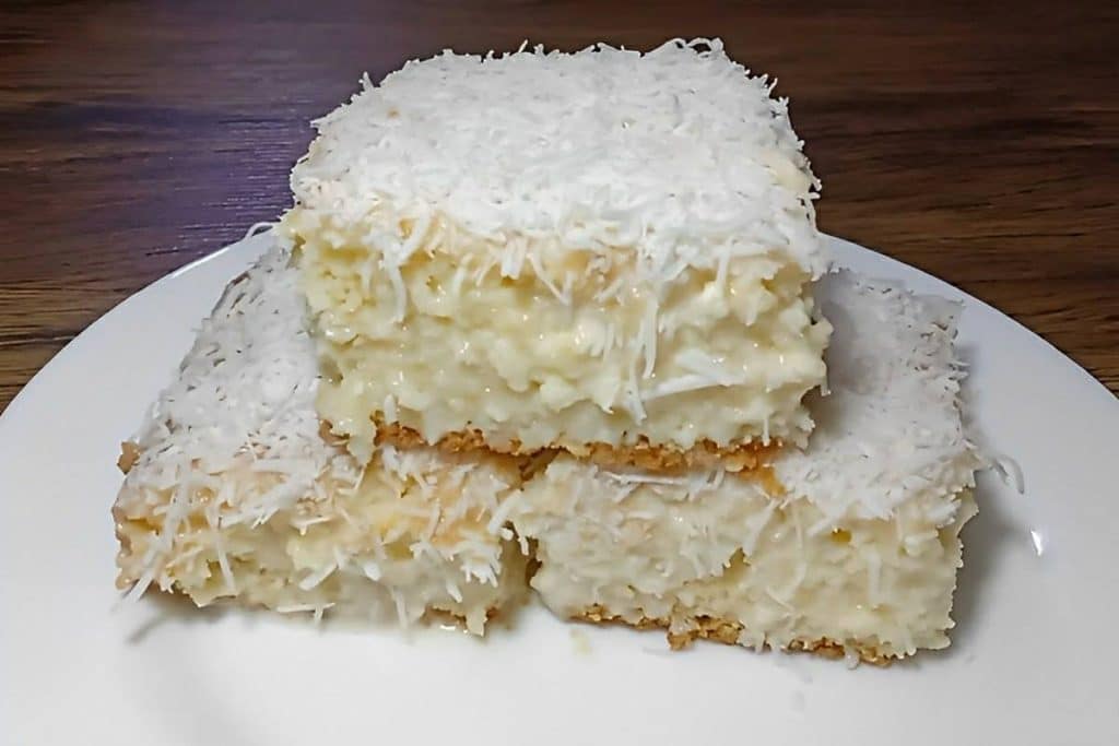 Bolo De Coco Gelado Simples Bem Molhadinho Uma Delícia Pra Servir Como Sobremesa Ou Festa