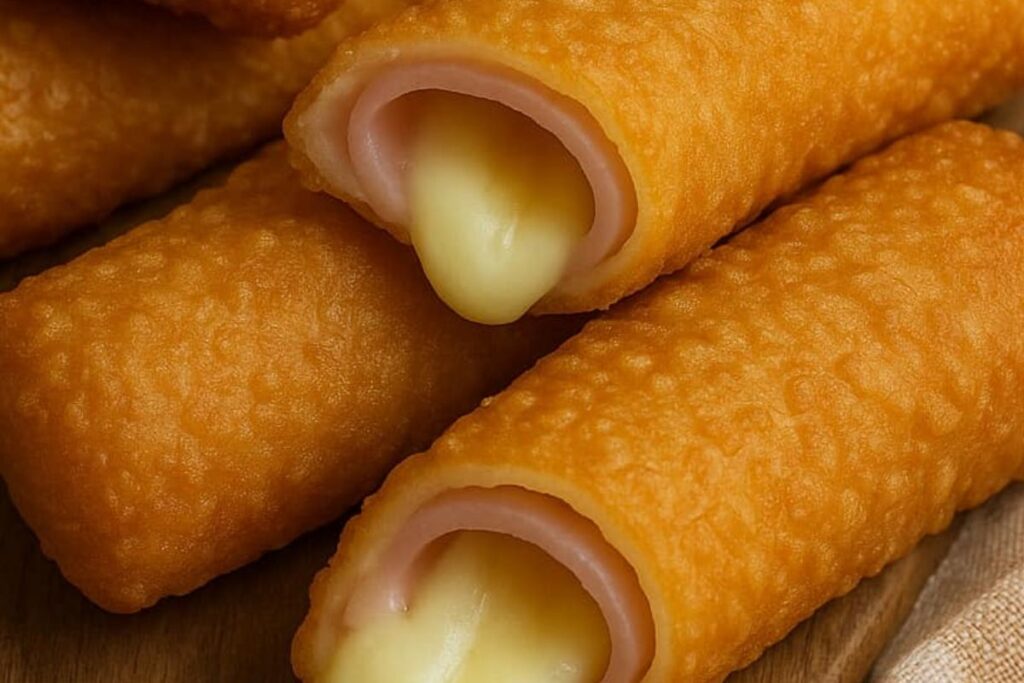 Como fazer um espetacular Cigarrete de Presunto e Queijo — Receita Fácil e Deliciosa!