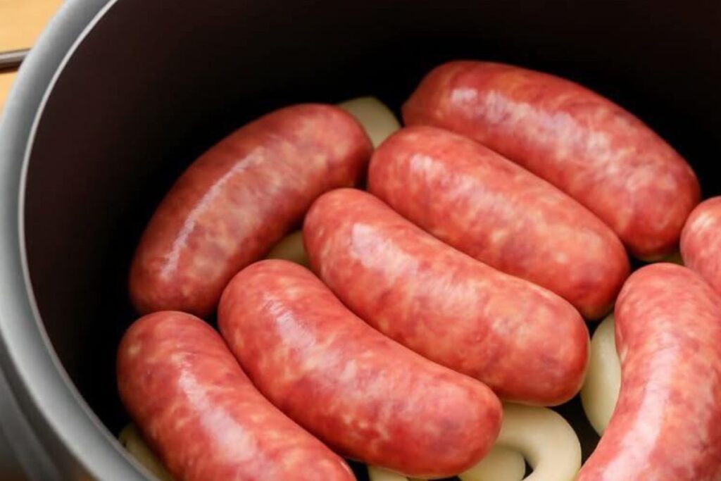 Linguiça Assada na Panela de Pressão com Cebola: simples, suculenta e irresistível!