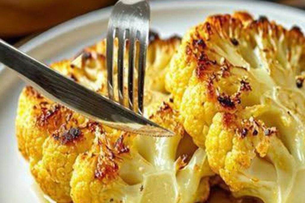 Couve-flor Assada com Queijo Dourado: Crocância e Sabor no Forno