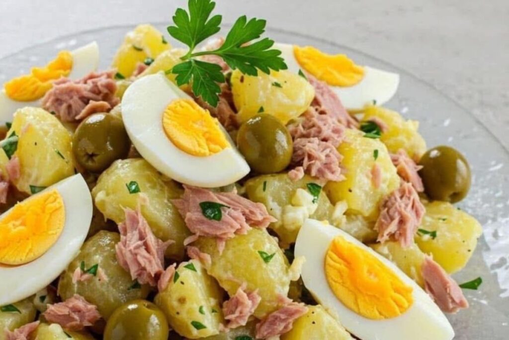 Salada de Batatas com Atum e Ovos: Sabor, Nutrição e Praticidade em Uma Tigela Só