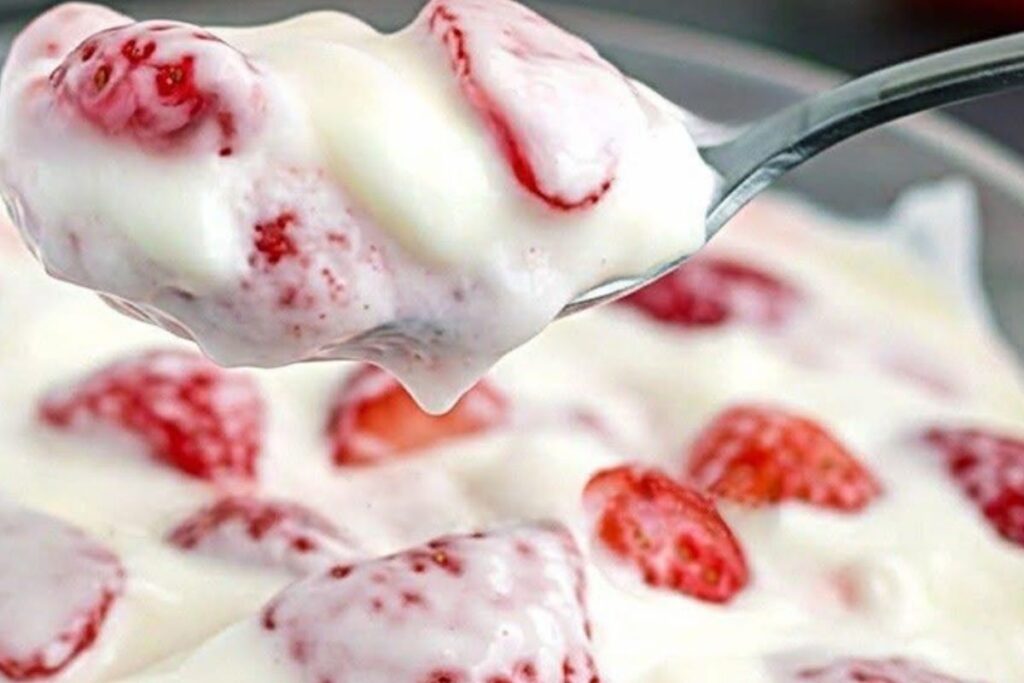 Creme Gelado de Morango